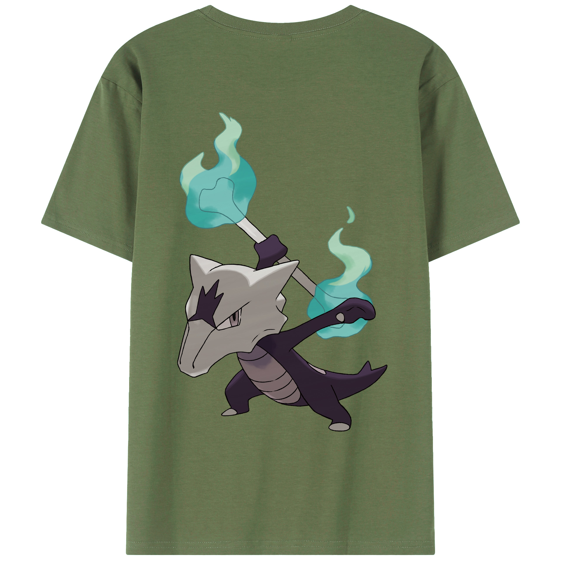 （画像用） ポケットモンスター Pokémon 綿100％ メンズ半袖Tシャツ（バックプリント） 通気性